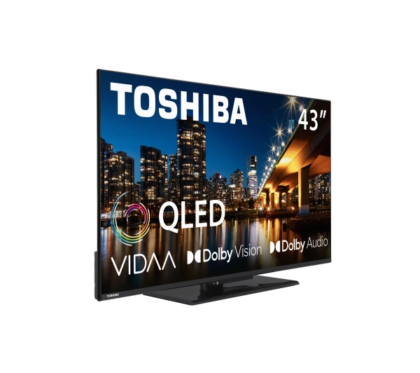 Toshiba 43QV3463DG 43" QLED 4K Smart TV VIDAA Dolby Vision HDMI 2.1 DVB-T2 - Kup na Raty - RRSO 0%