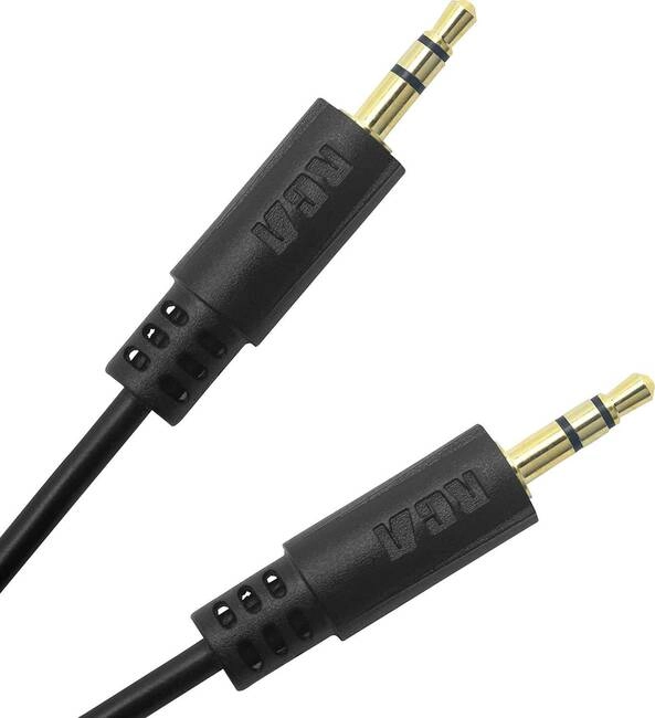 Kabel audio RCA 84017 jack 3,5mm 0,75m Czarny