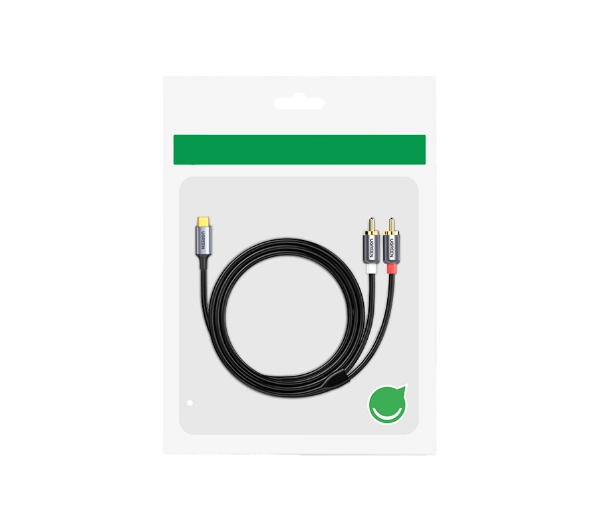 UGREEN CM451 USB-C do 2x RCA (Cinch) 1.5m Czarny