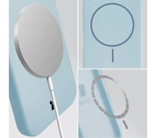 Bizon Soft z MagSafe do Samsung Galaxy S25 Plus Jasnoniebieski