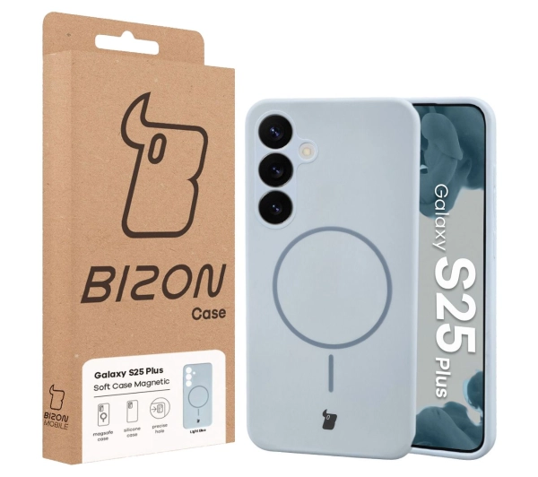 Bizon Soft z MagSafe do Samsung Galaxy S25 Plus Jasnoniebieski