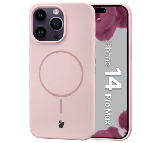 Bizon Soft z MagSafe do Apple iPhone 14 Pro Max Jasnoróżowy