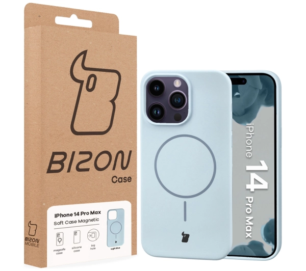 Bizon Soft z MagSafe do Apple iPhone 14 Pro Max Jasnoniebieski