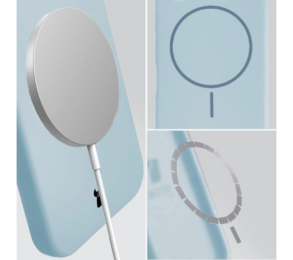 Bizon Soft z MagSafe do Apple iPhone 14 Pro Max Jasnoniebieski