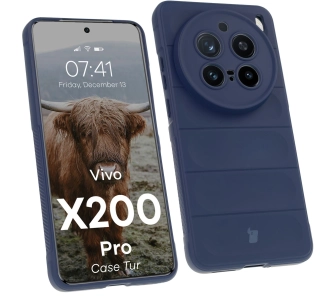 Etui Bizon Tur do Vivo X200 Pro Granatowy