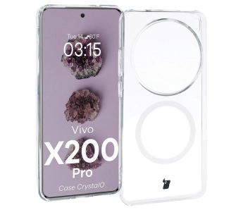 Etui Bizon CrystalO z MagSafe do Vivo X200 Pro Przezroczyste