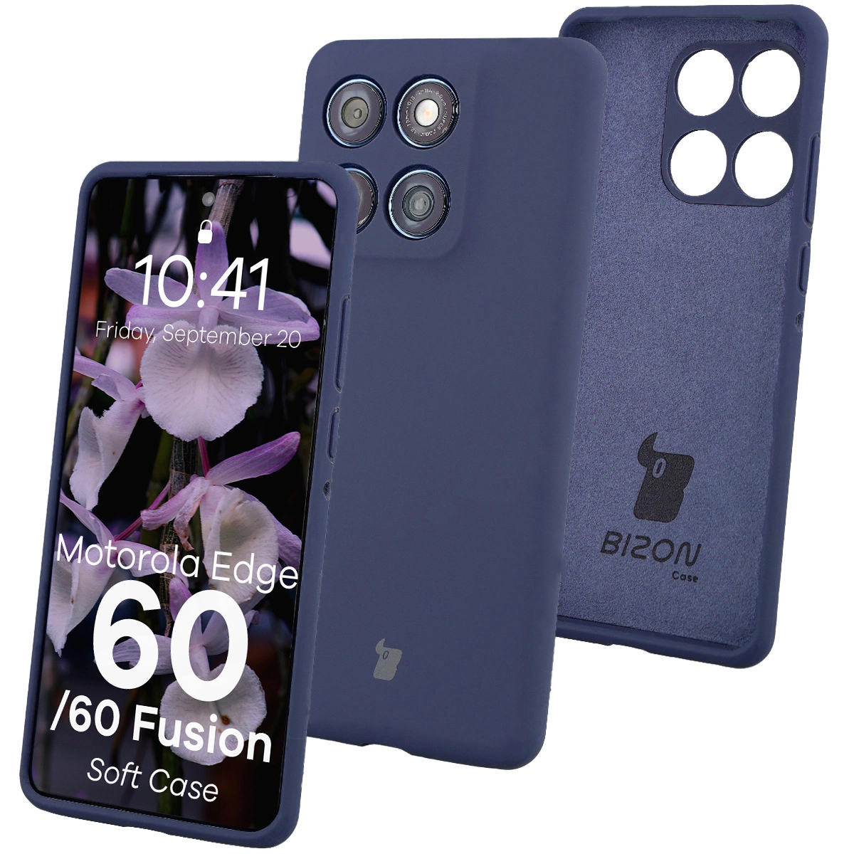 Etui Bizon Soft do Motorola Edge 60 Fusion / Motorola Edge 60 Granatowy