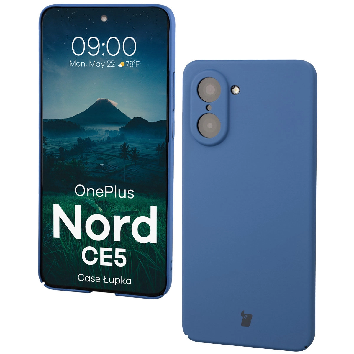 Etui Bizon Łupka do OnePlus Nord CE5 5G Niebieski