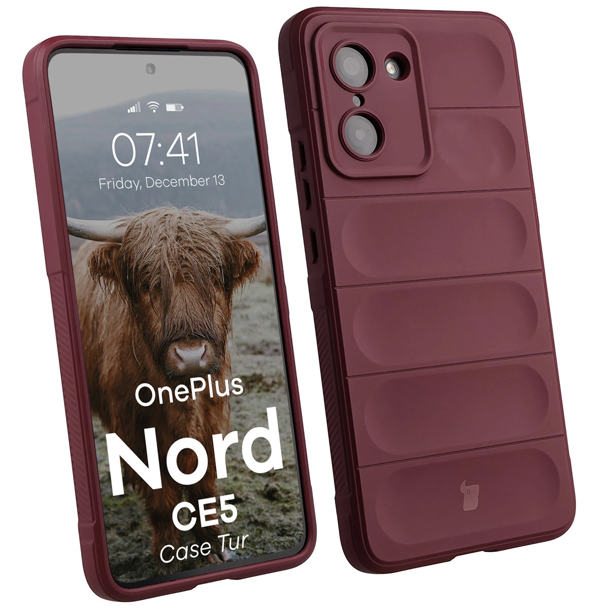 Etui Bizon Tur do OnePlus Nord CE5 5G Ciemnofioletowy