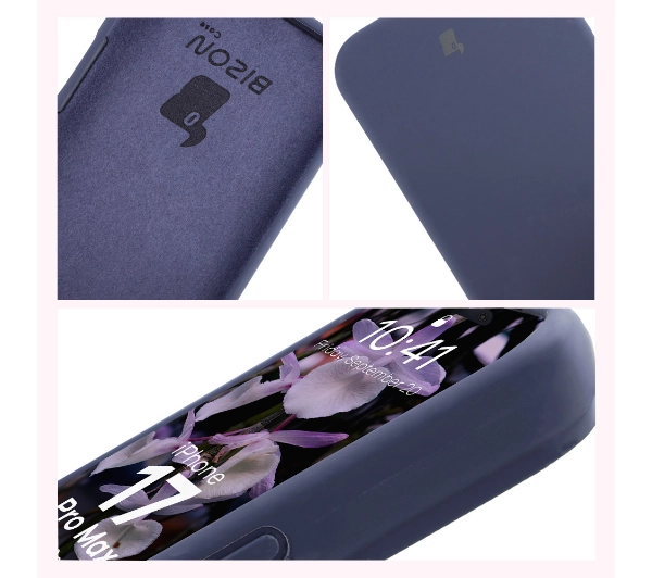 Bizon Silikonowe Soft do Apple iPhone 17 Pro Max Granatowy