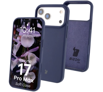 Etui Bizon Silikonowe Soft do Apple iPhone 17 Pro Max / 18 Pro Max Granatowy