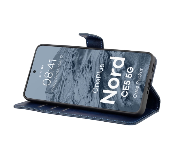 Bizon z klapką Pocket do OnePlus Nord CE5 Granatowy