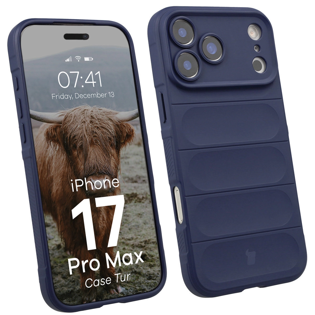 Etui Bizon Tur do Apple iPhone 17 Pro Max Granatowy