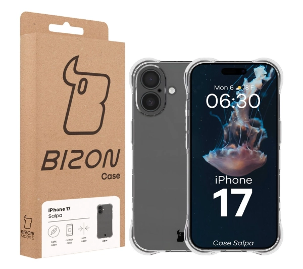 Bizon Salpa do Apple iPhone 17 Przezroczysty