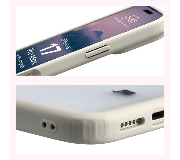 Bizon Angelo do Apple iPhone 17 Pro Max z beżową ramką