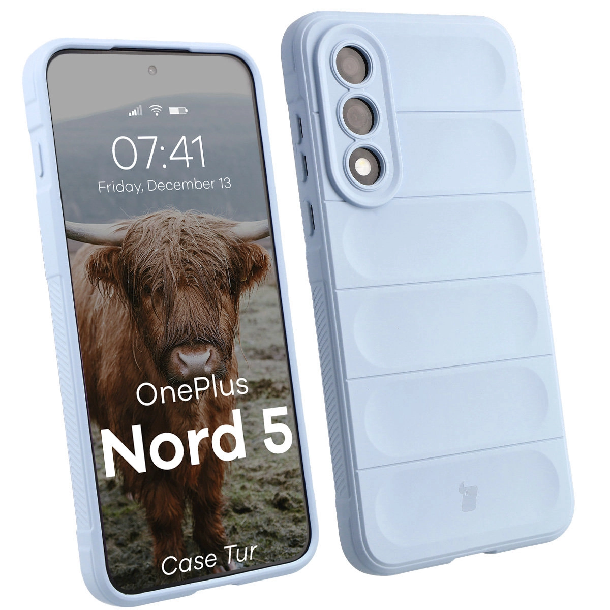 Etui Bizon Tur do OnePlus Nord 5 Jasnoniebieski
