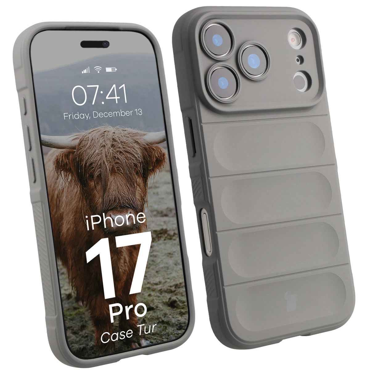 Etui Bizon Tur do Apple iPhone 17 Pro Jasnoszary
