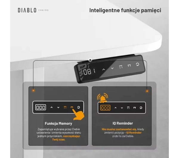 Diablo Chairs X-Tensio 1400 140cm Regulacja wysokości Biały - Kup na Raty - RRSO 0%