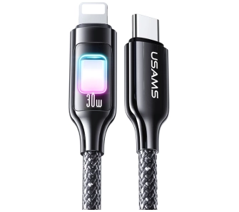 Kabel USAMS TC Series 30W USB-C do Lightning 1,2m Czarny