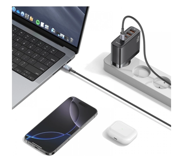 USAMS TC Series 30W USB-C do Lightning 1,2m Czarny