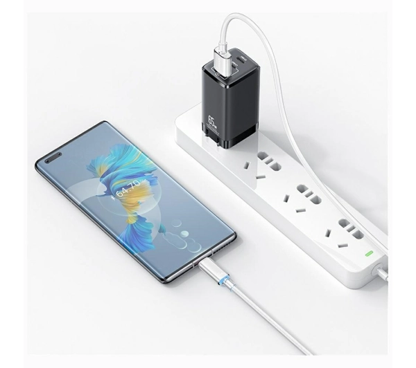 USAMS Cloud Series 6A USB-A do USB-C 1,2m Czarny