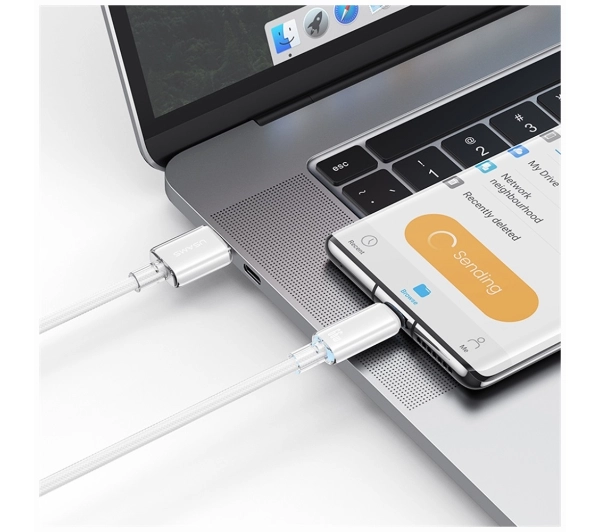 USAMS Cloud Series 6A USB-A do USB-C 1,2m Czarny