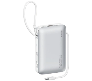 USAMS XR Series CD228 10000mAh 20W + kabel USB-C/Lightning Biały