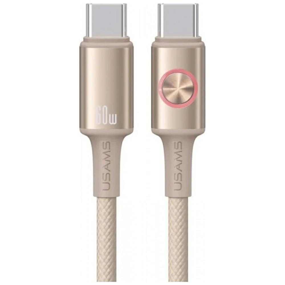 Kabel USAMS Huan Series 60W USB-C do USB-C 1,2m Tytanowy