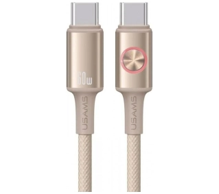 USAMS Huan Series 60W USB-C do USB-C 1,2m Tytanowy