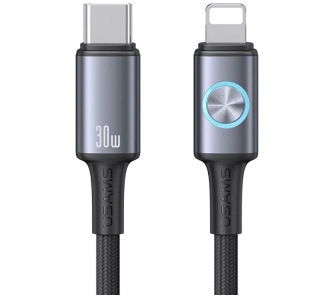 Kabel USAMS Huan Series 30W USB-C do Lightning 1,2m Czarny