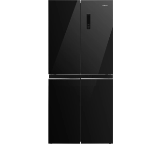 Lodówka MPM SBS 434-SBF-17/D Pełny No Frost 180cm Czarne szkło