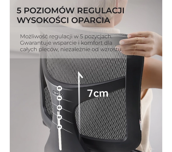 Sihoo Doro S100 Biurowy do 150kg Tkanina Czarny - Kup na Raty - RRSO 0%