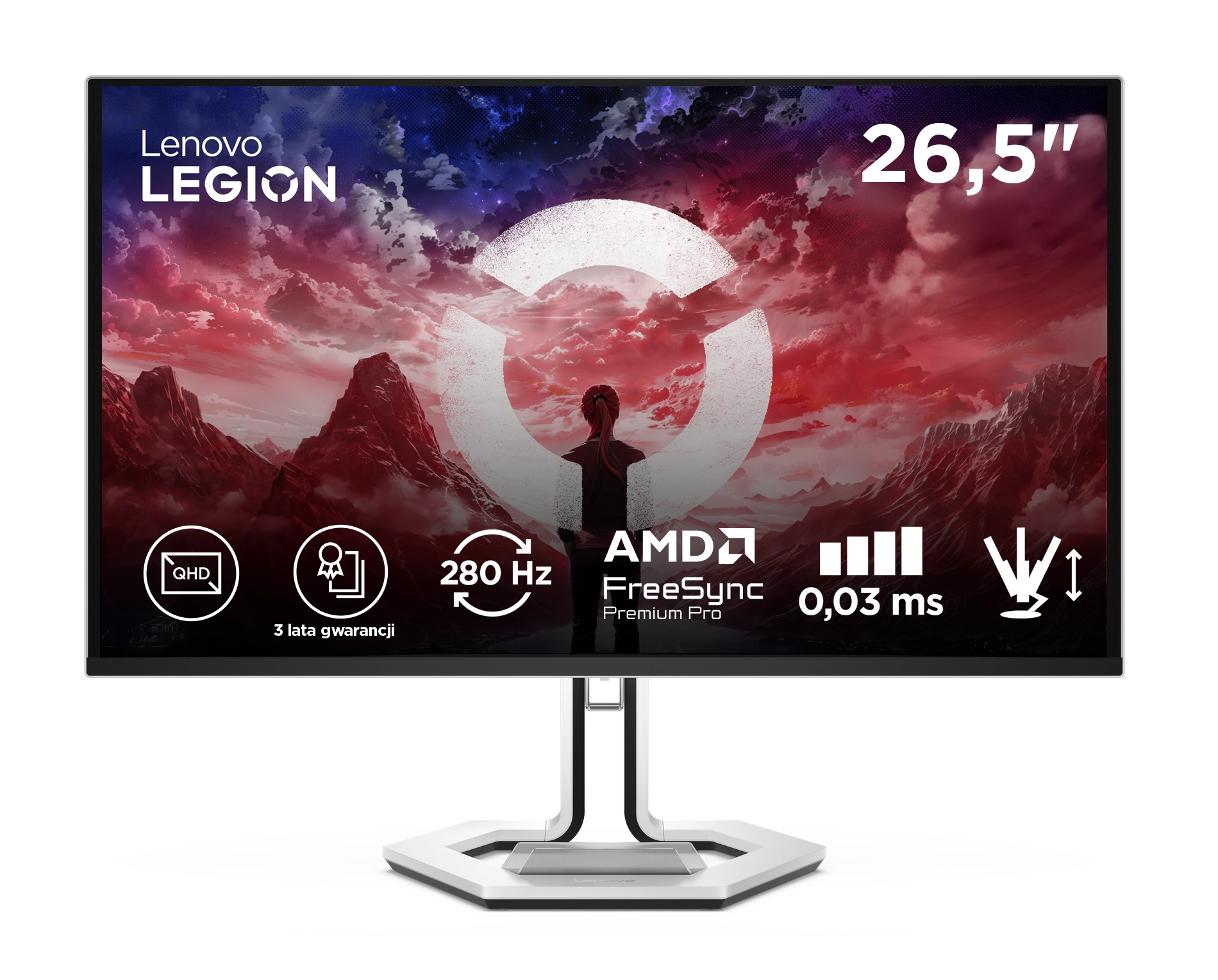 Monitor Lenovo Legion Pro 27Q-10 26,5" 2K QD-OLED 280Hz 0,03ms Gamingowy