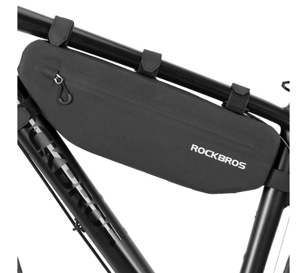 Wodoodporna torba rowerowa mocowana na rzepy pod ramę 3L czarna ROCKBROS