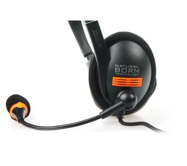 Natec Drone Nauszne Czarno-pomarańczowy