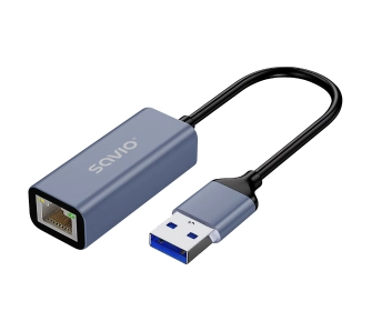 Adapter Savio AK-83 USB-A - RJ-45 Gigabit Ethernet