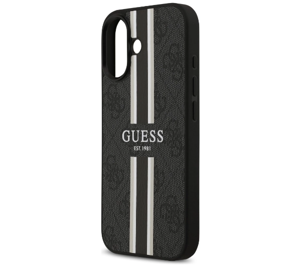 Guess 4G Printed Stripes MagSafe do iPhone 17 Czarny