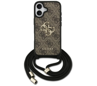 Etui Guess 4G Big Logo Cord Stap Crossbody do iPhone 17 Brązowy
