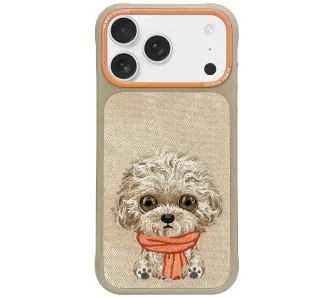 Etui Nimmy Big Eyed Pet 2.0 Dog do iPhone 17 Pro Max Beżowy