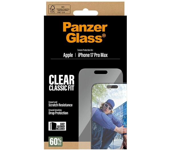 PanzerGlass Classic Fit EasyAligner do iPhone 17 Pro Max