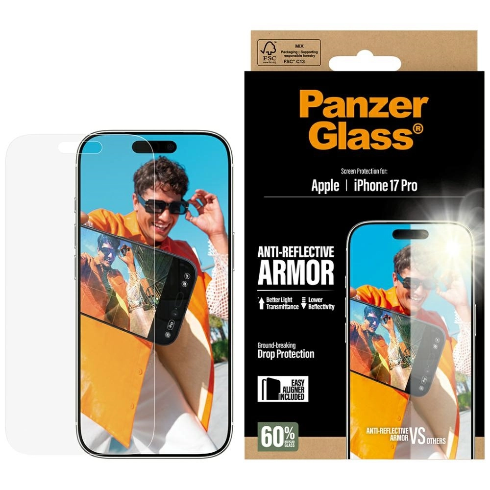 Szkło ochronne PanzerGlass Armor Anti-Reflective EasyAligner do iPhone 17 Pro