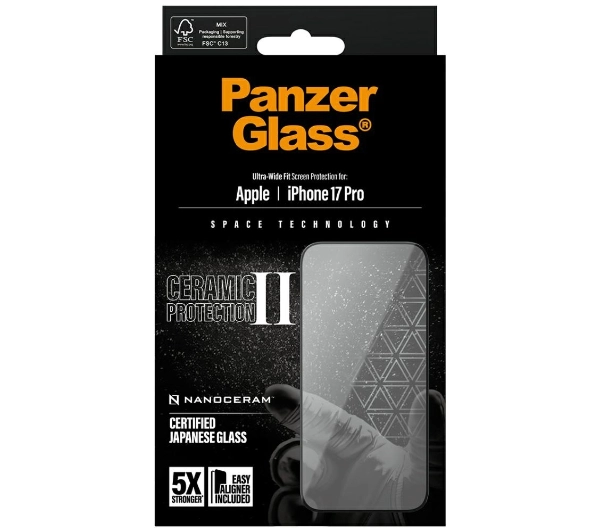 PanzerGlass Ceramic II Ultra-Wide Fit do iPhone 17 Pro