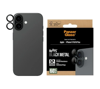 Szkło ochronne PanzerGlass Hoops do iPhone 17 / 16 / 16 Plus Czarny