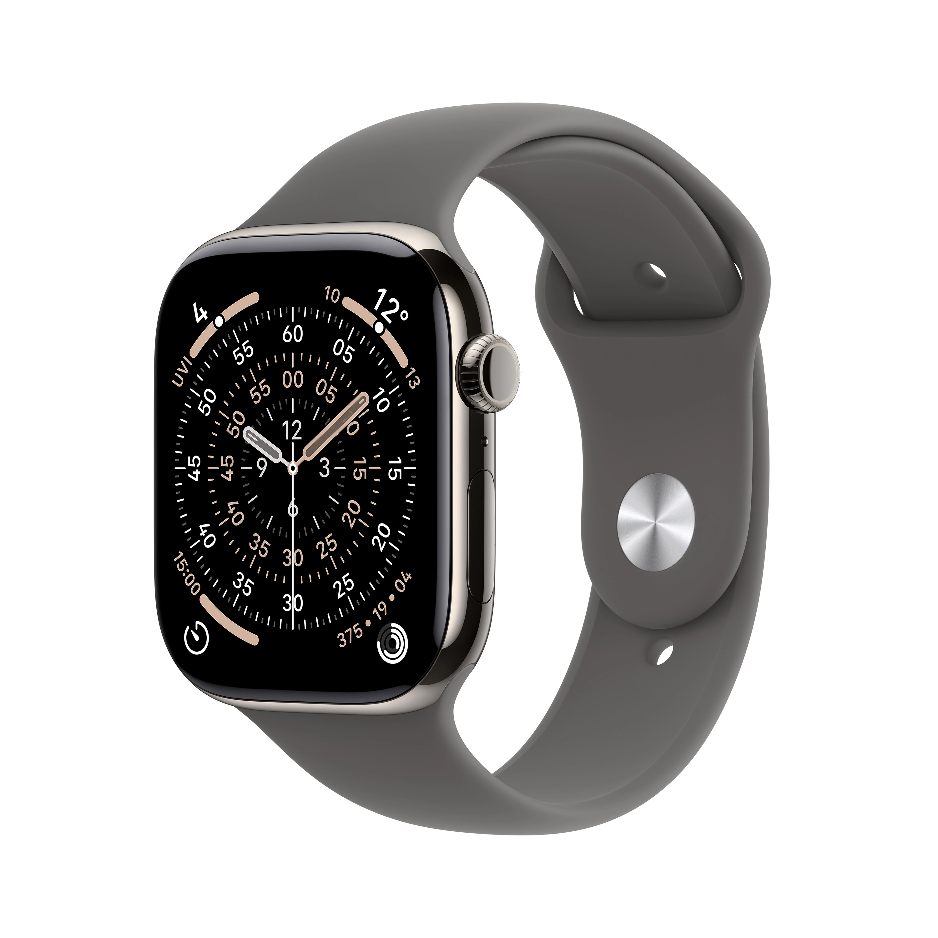 Apple Watch Series 11 GPS + Cellular 42mm Tytan Naturalny Pasek sportowy Górska szarość S/M