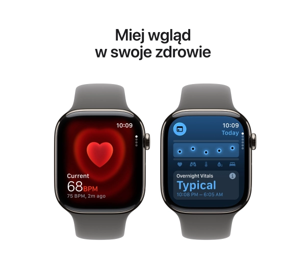 Apple Watch Series 11 GPS + Cellular 42mm Tytan Naturalny Pasek sportowy Górska szarość S/M - Kup na Raty - RRSO 0%