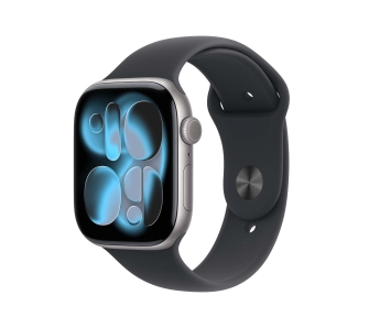 Apple Watch Series 11 GPS + Cellular 42mm z aluminium Gwiezdna szarość Pasek sportowy Czarny M/L