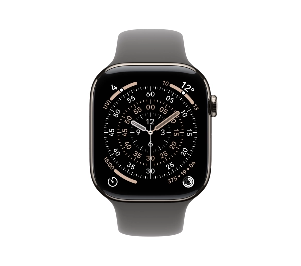Apple Watch Series 11 GPS + Cellular 46mm Tytan Naturalny Pasek sportowy Górska szarość S/M - Kup na Raty - RRSO 0%