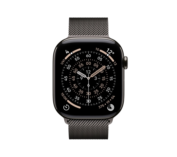 Apple Watch Series 11 GPS + Cellular 46mm Tytan Łupek Bransoleta mediolańska Łupek M/L - Kup na Raty - RRSO 0%