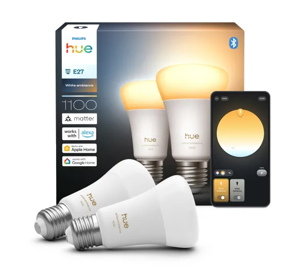 Inteligentne oświetlenie - Philips Hue White Ambiance A60 E27 1100 2szt.