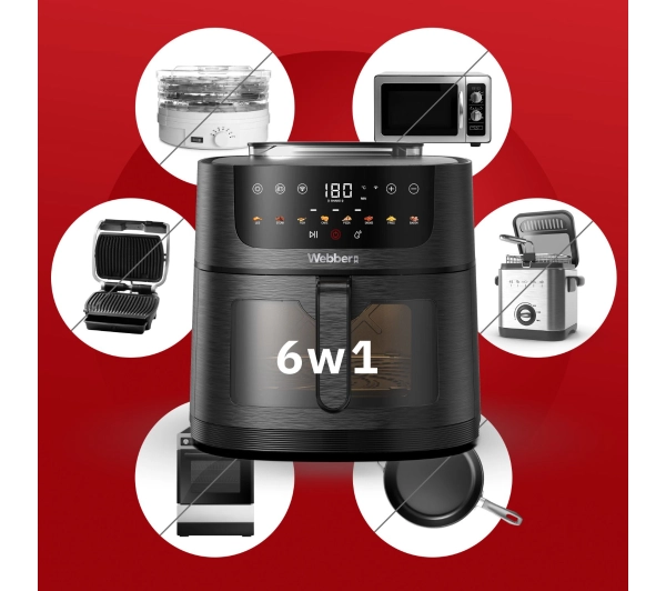 Webber AF800 1800W 8l Aplikacja mobilna - Kup na Raty - RRSO 0%